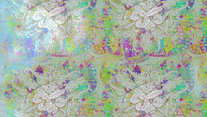 Abstract elegance seamless pattern with floral background