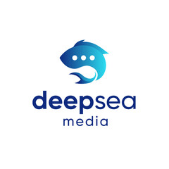 The fish logo combined with speech bubbles