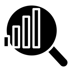 analytics information or data icon, isolated on white background.