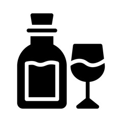 wine glyph icon