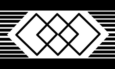 Abstract Geometric Black and White Design, geometric background.