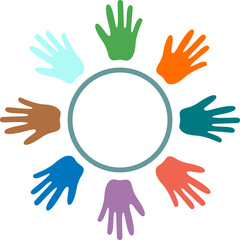 Circle Colorful Hands