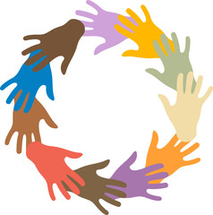 Fototapeta premium Circle Colorful Hands