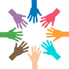 Circle Colorful Hands