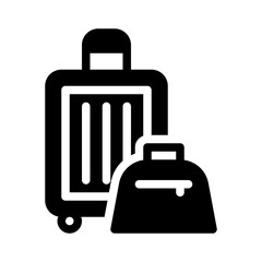 suitcase glyph icon