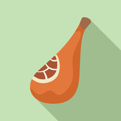 Spanish jamon iberico ham showing traditional preparation method