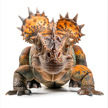 Peaceful Zuniceratops isolated on white background