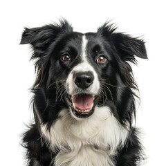 Fototapeta premium Majestic Border Collie in Tropical Botanical Setting