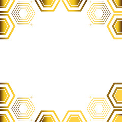 golden hexagon frame design