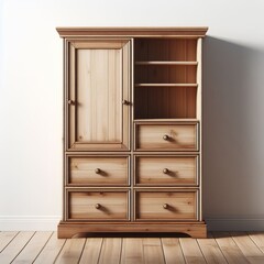 Empty wooden shelves offer versatile storage for books, décor, or anything you need to organize in your home or office