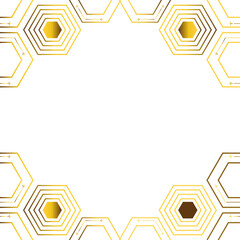 golden hexagon frame design