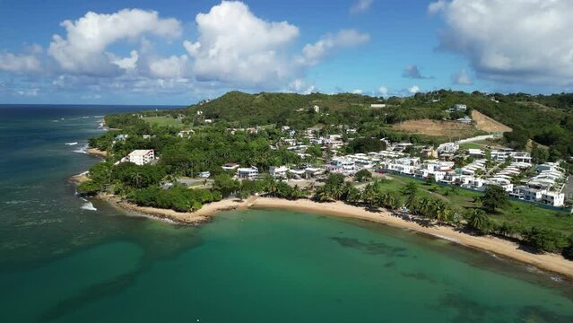 Beautiful oceanfront town of Rincon, Puerto Rico in the Caribbean