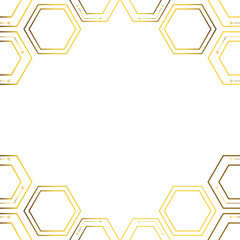 golden hexagon frame design