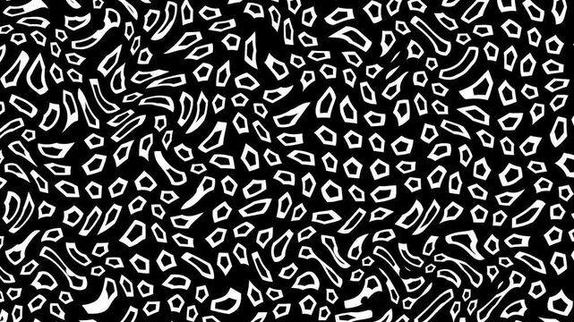 Motion background from random moving abstract pattern, seamless loop animation