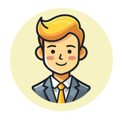 Black and white glyph icon representing a manager, ideal for web and app interface design.
