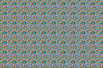 愛で包まれた地球と宇宙、銀河のパターンデザイン