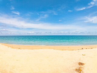 Obraz premium Beach in summer season at beach Phuket Thailand, Concept Travel and tour,Empty beach is famous tourist destination at andaman sea
