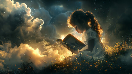 Fototapeta premium Symbolic representation of storytelling art
