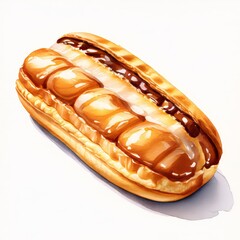 Glazed Pastry with Chocolate Filling.