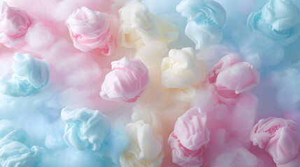 Fototapeta premium Pink cotton candy backdrop with abstract blurred colors ,generative ai