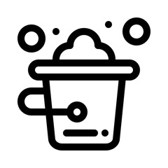 bucket line icon