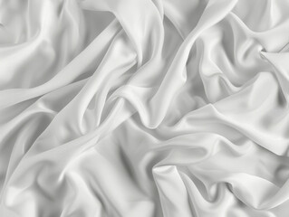 Obraz premium Smooth white fabric texture with gentle creases, providing a soft and elegant feel