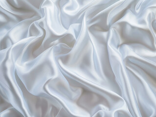 Obraz premium Smooth white fabric texture with gentle creases, providing a soft and elegant feel