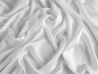 Obraz premium Smooth white fabric texture with gentle creases, providing a soft and elegant feel