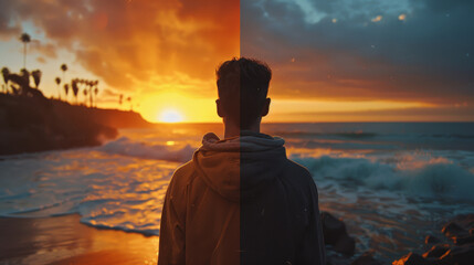 Before and after video clip comparison