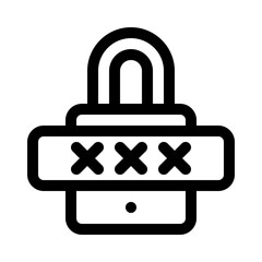 Obraz premium padlock line icon