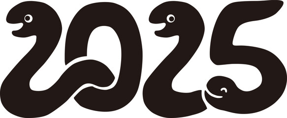 「2025」の年賀状数字素材