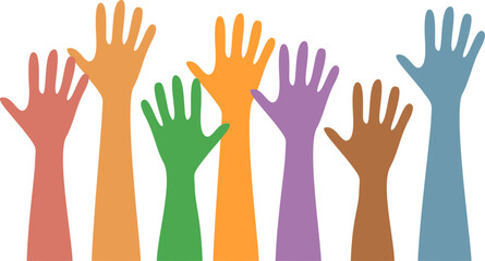 Colorful Volunteer Hands