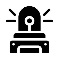 Fototapeta premium Siren glyph icon