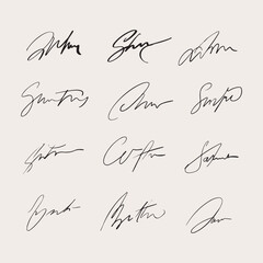 Hand drawn Signature