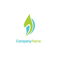 abstract green company logo