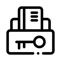 access keycard line icon