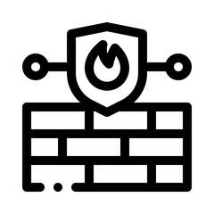 firewall line icon