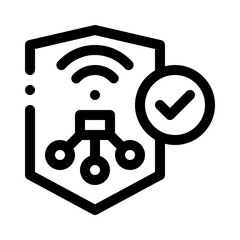 secure connection line icon