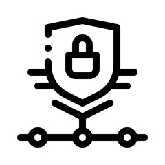 secure network line icon