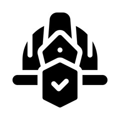safety helmet glyph icon