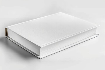 Fototapeta premium White book cover mockup on isolated white background created with generative AI