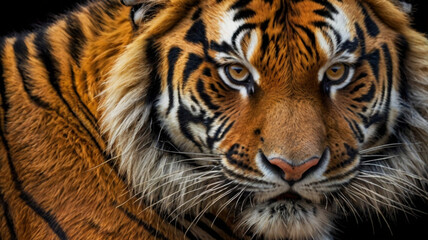 Fototapeta premium Luxurious tiger fur texture intricate stripes vibrant