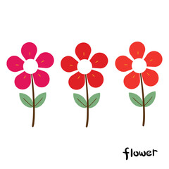 Cute hand drawn cute cartoon red flowers, cute animal stickers, doodles