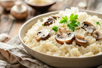 Mushroom Risotto with Parmesan and Parsley