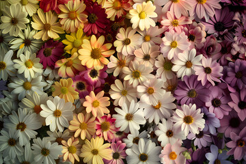 An Enchanting Spectrum of Odorless Floral Majesty: Varied Colors & Symmetric Perfection