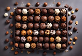 Top View Chocolate Truffles