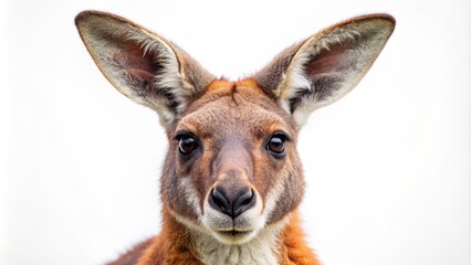 Fototapeta premium Kangaroo Close-Up Portrait - Fur, Eyes, Nose, Australian Wildlife