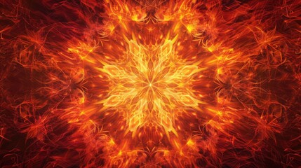 Fiery Abstract Fractal Design
