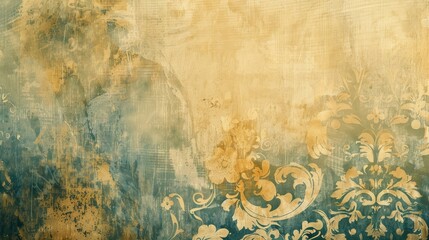 Abstract Vintage Background with Floral Pattern