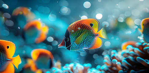 Colorful Fish in a Tropical Reef